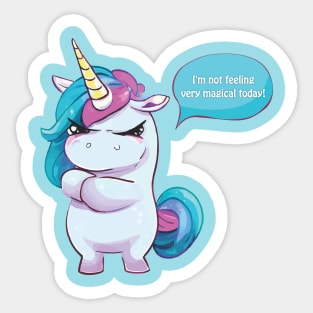 Grumpy Unicorn Sticker